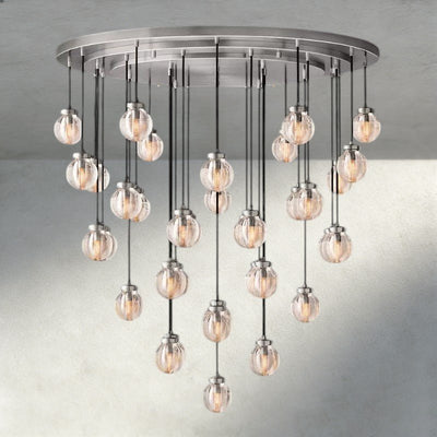 Venetian Pearl Round Chandelier 38", 48", 60" - Cyran Lamps