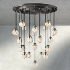 Venetian Pearl Round Chandelier 38", 48", 60" - Cyran Lamps