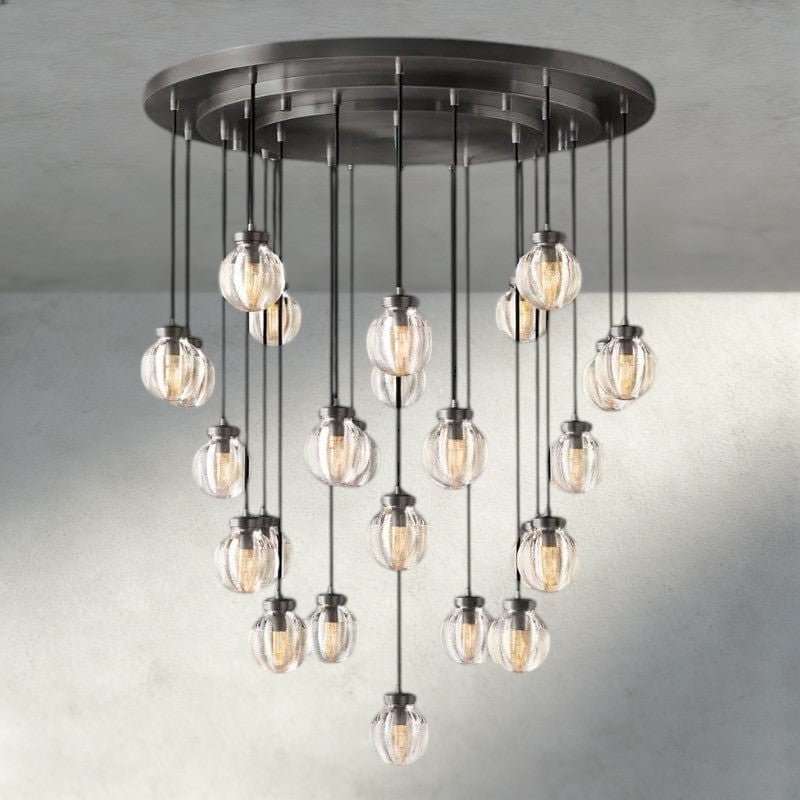 Venetian Pearl Round Chandelier 38", 48", 60" - Cyran Lamps
