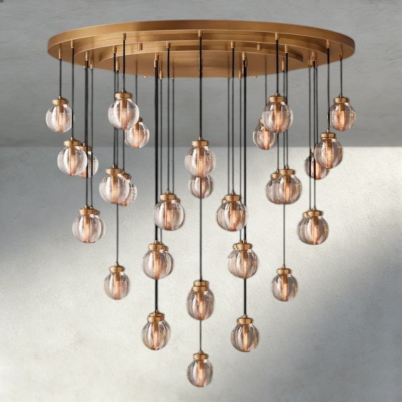 Venetian Pearl Round Chandelier 38", 48", 60" - Cyran Lamps