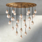 Venetian Pearl Round Chandelier 38", 48", 60" - Cyran Lamps