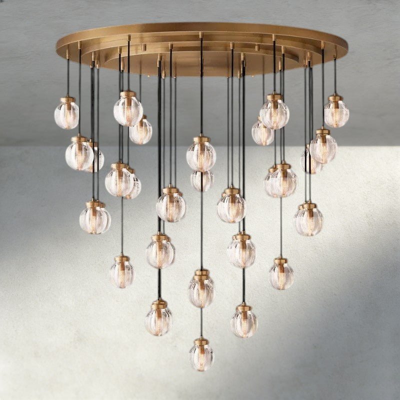 Venetian Pearl Round Chandelier 38", 48", 60" - Cyran Lamps