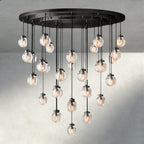 Venetian Pearl Round Chandelier 38", 48", 60" - Cyran Lamps