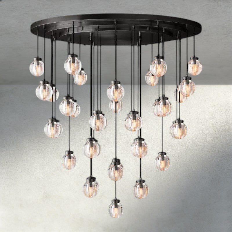 Venetian Pearl Round Chandelier 38", 48", 60" - Cyran Lamps