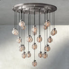 Venetian Pearl Round Chandelier 38", 48", 60" - Cyran Lamps