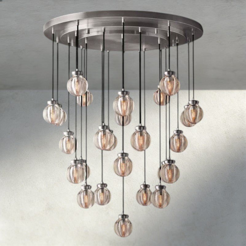 Venetian Pearl Round Chandelier 38", 48", 60" - Cyran Lamps