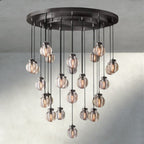 Venetian Pearl Round Chandelier 38", 48", 60" - Cyran Lamps