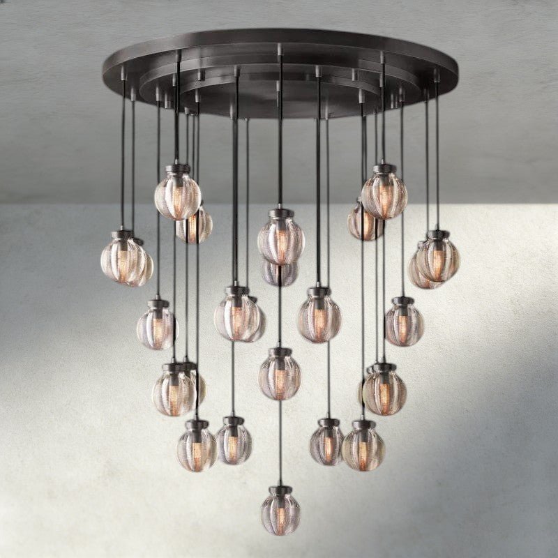 Venetian Pearl Round Chandelier 38", 48", 60" - Cyran Lamps