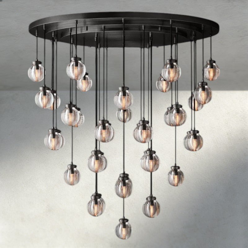 Venetian Pearl Round Chandelier 38", 48", 60" - Cyran Lamps
