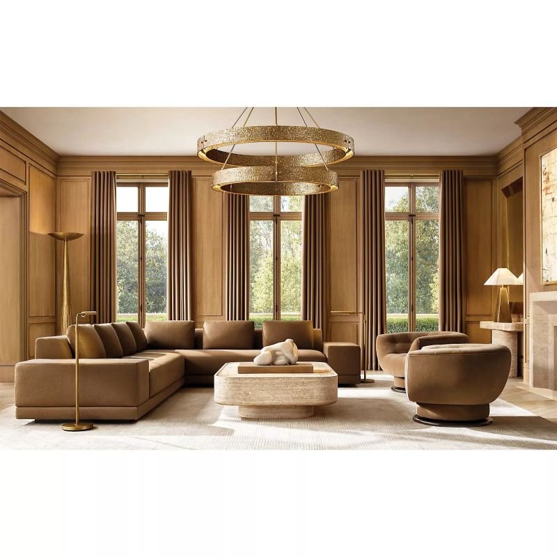 Vilary 2 - tier Round Chandelier 60" - Cyran Lamps