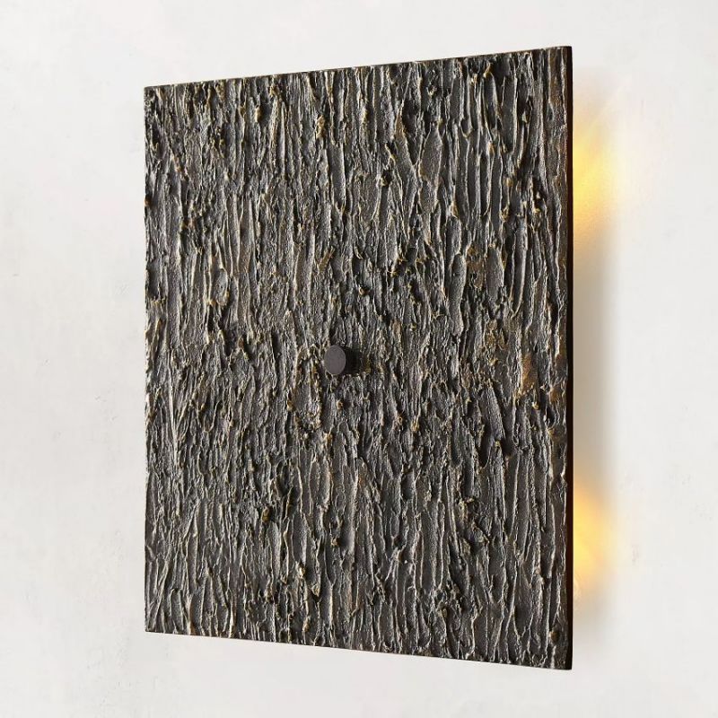Vilary Square Sconce Solid Brass Wall Light Fixture - Cyran Lamps