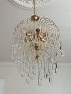 Vintage – Murano chandelier – Teardrop – 68 drops – Clear - Cyran Lamps