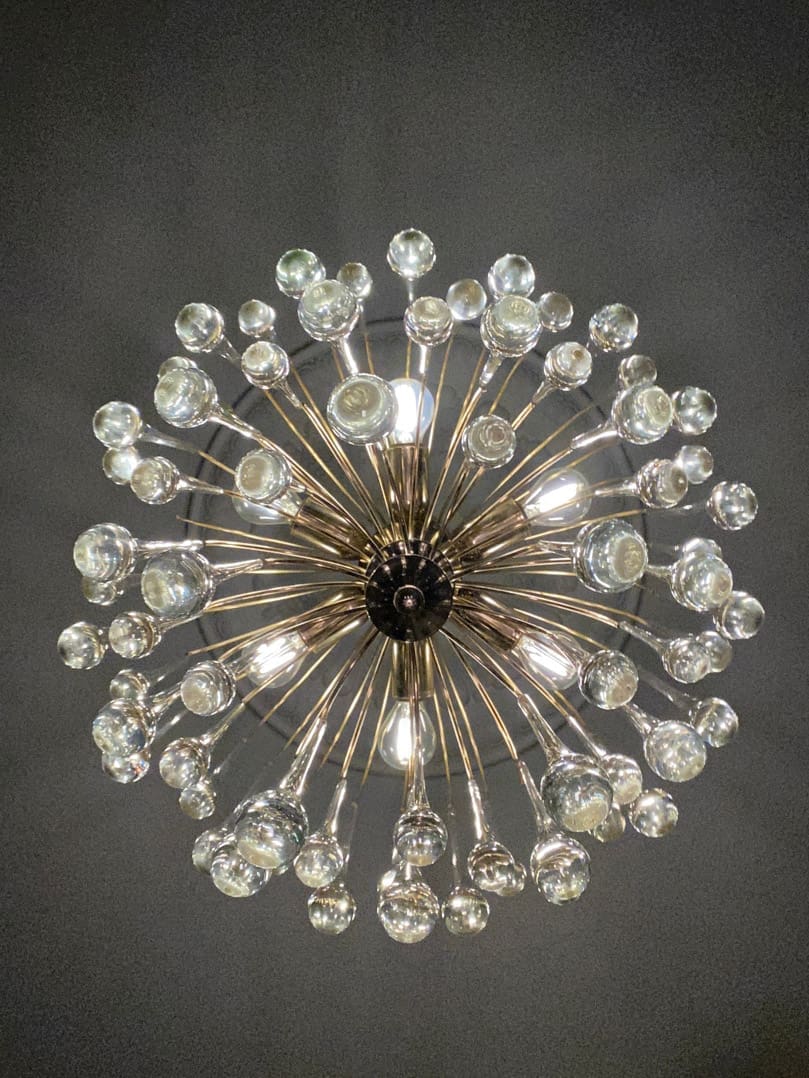 Vintage – Murano chandelier – Teardrop – 68 drops – Clear - Cyran Lamps