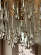 Vintage – Murano chandelier – Teardrop – 68 drops – Clear - Cyran Lamps