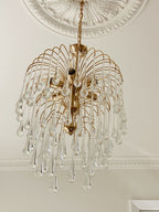 Vintage – Murano chandelier – Teardrop – 68 drops – Clear - Cyran Lamps