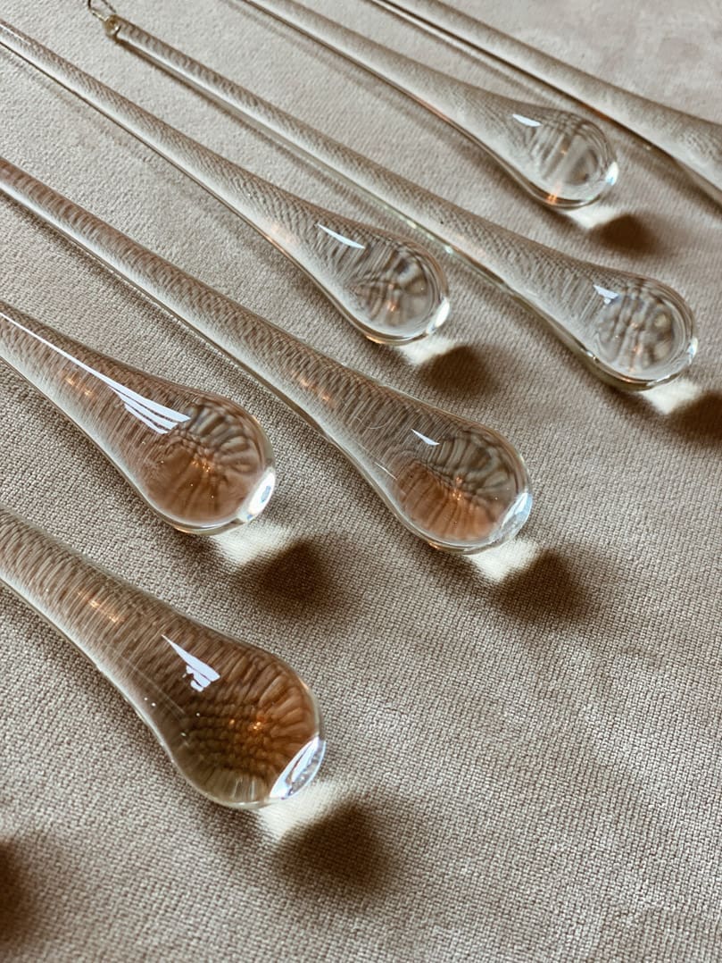 Vintage – Murano chandelier – Teardrop – 68 drops – Clear - Cyran Lamps