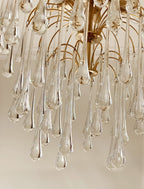 Vintage – Murano chandelier – Teardrop – 68 drops – Clear - Cyran Lamps