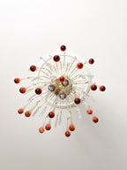 Vintage – Murano Teardrops Chandelier – 70s – Pink prisms - Cyran Lamps