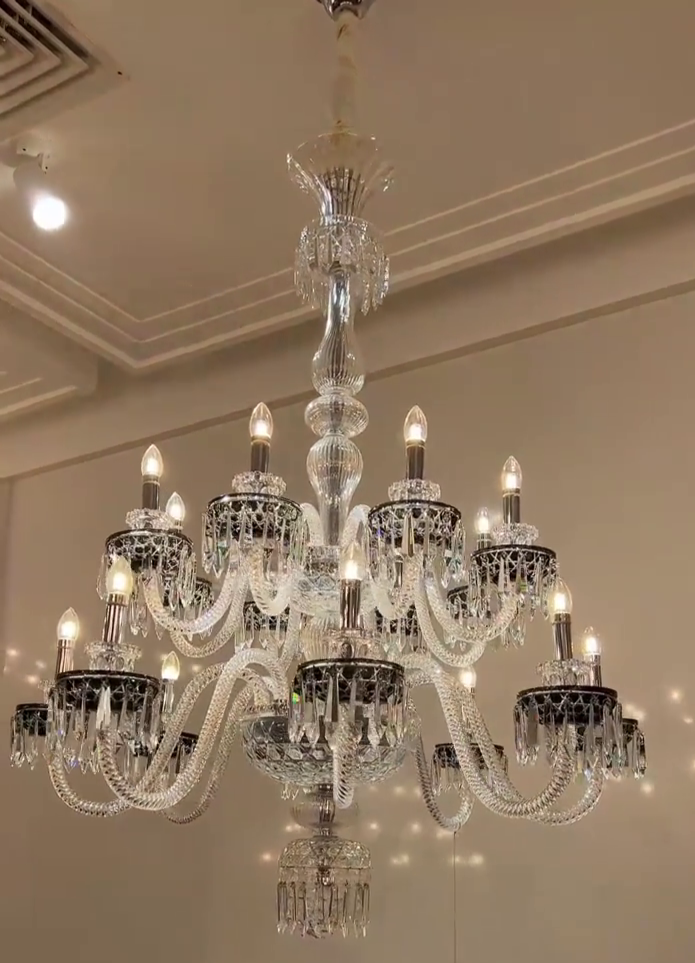 Elegant Crystal Chandelier in Italian