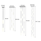 White Long Tube Multi Light Staircase Chandelier - Cyran Lamps