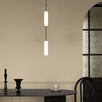 White Long Tube Multi Light Staircase Chandelier - Cyran Lamps