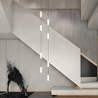 White Long Tube Multi Light Staircase Chandelier - Cyran Lamps